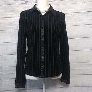 Style & Company faux Velour Blouse